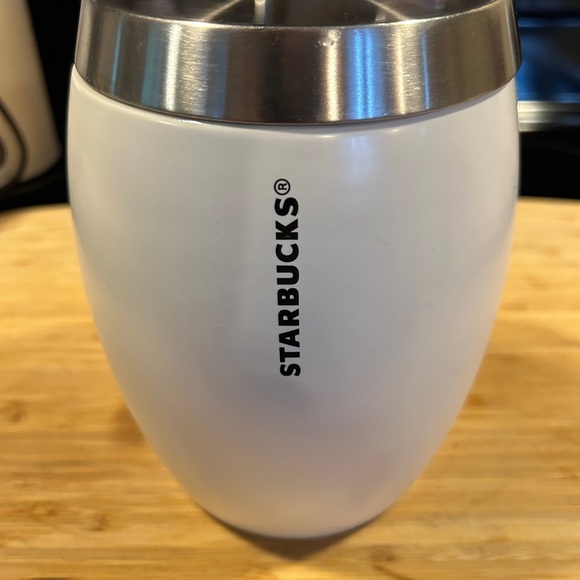Starbucks White Food Coffee Container with Silver Lid from 2011 - Picture 7 of 8